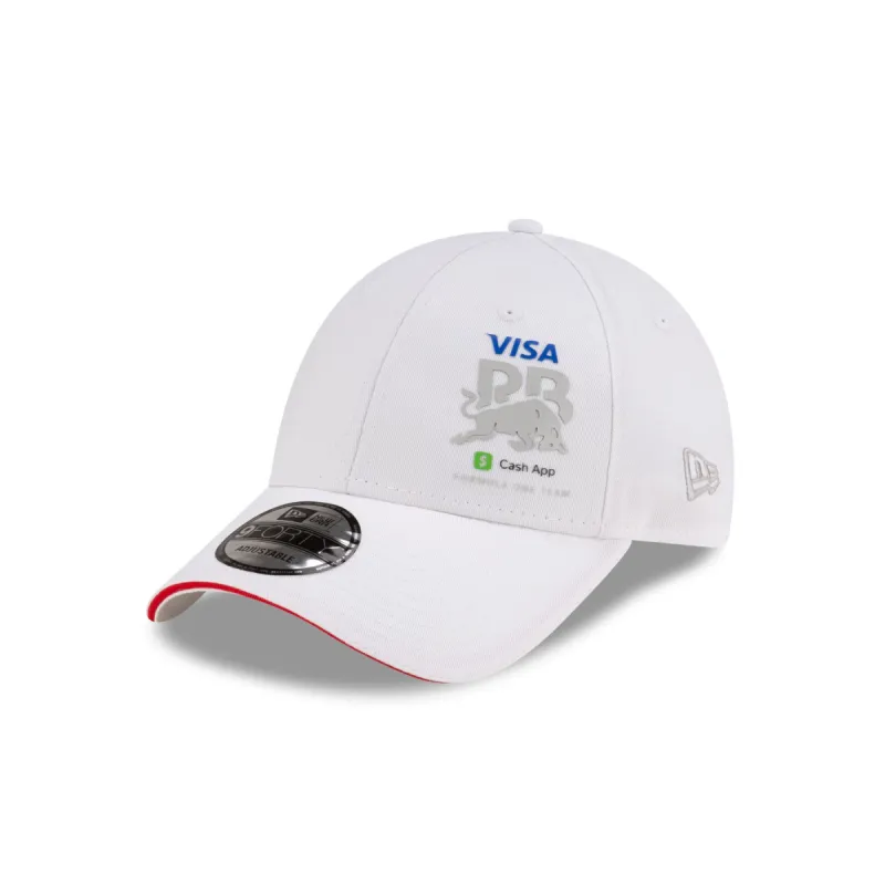 Visa Cash App Racing Bulls Flawless White 9FORTY Adjustable Hat made by New Era