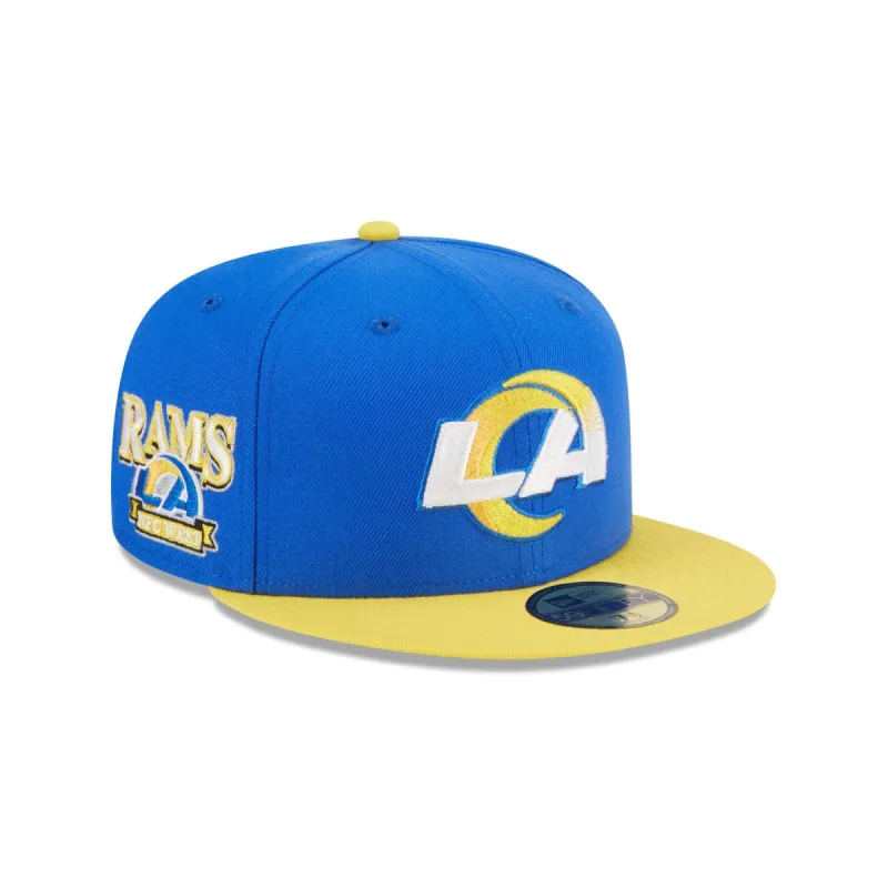 Los Angeles Rams Throwback Hidden 59FIFTY Fitted Hat sold by New Era
