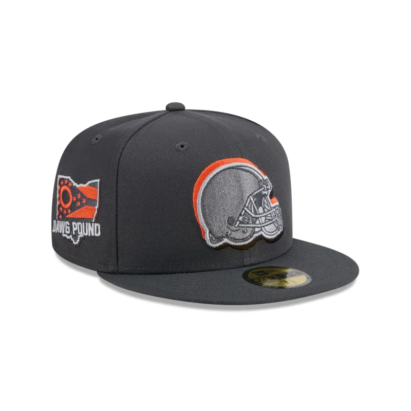 Cleveland Browns 2024 Draft Gray 59FIFTY Fitted Hat sold by New Era