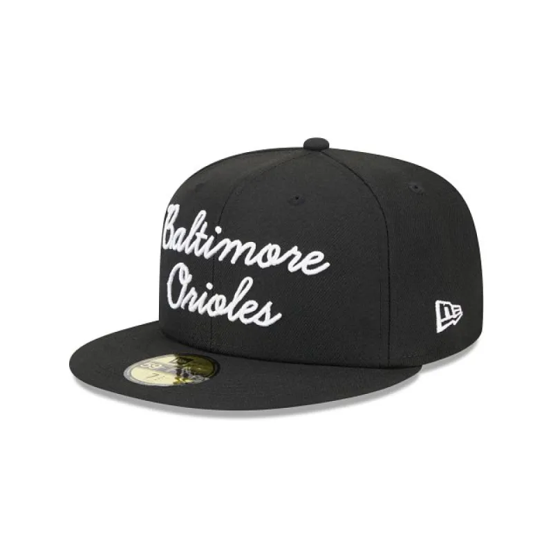 Baltimore Orioles Fairway Script 59FIFTY Fitted Hat sold by New Era