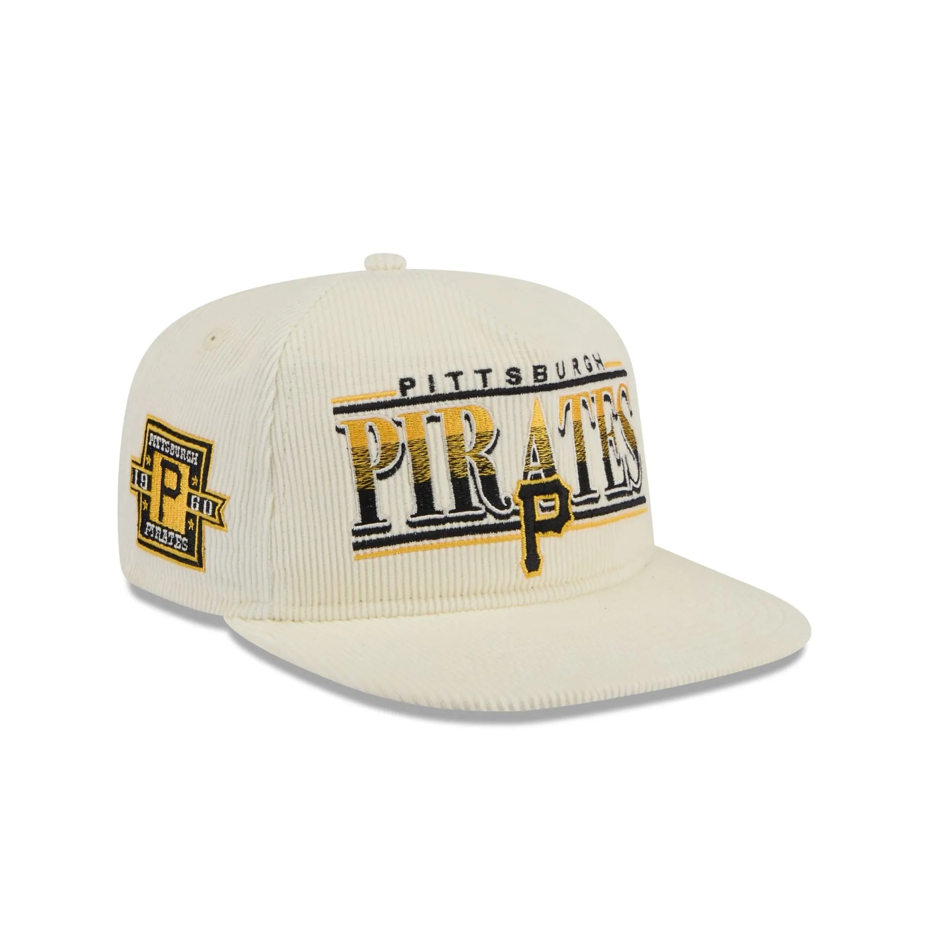 Pittsburgh Pirates Throwback Corduroy Golfer Hat sold by New Era