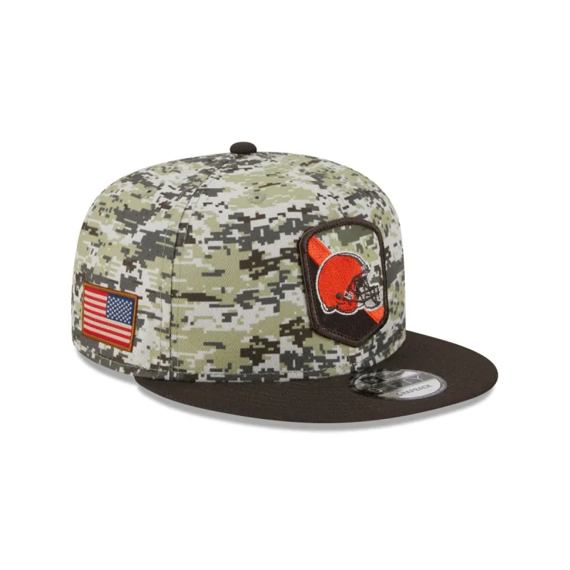Cleveland Browns 2023 Salute to Service Camo 9FIFTY Snapback Hat sold by New Era