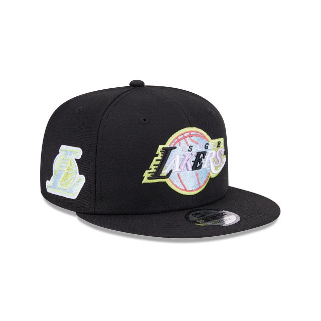 Los Angeles Lakers Color Pack Black 9FIFTY Snapback Hat sold by New Era