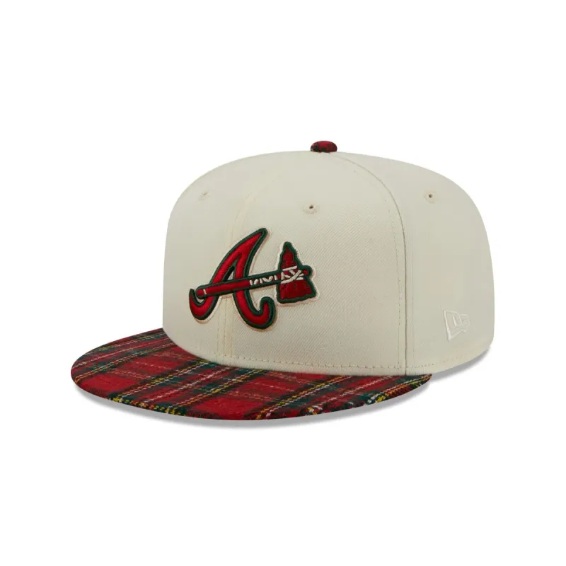 Atlanta Braves Plaid Visor 9FIFTY Snapback Hat sold by New Era