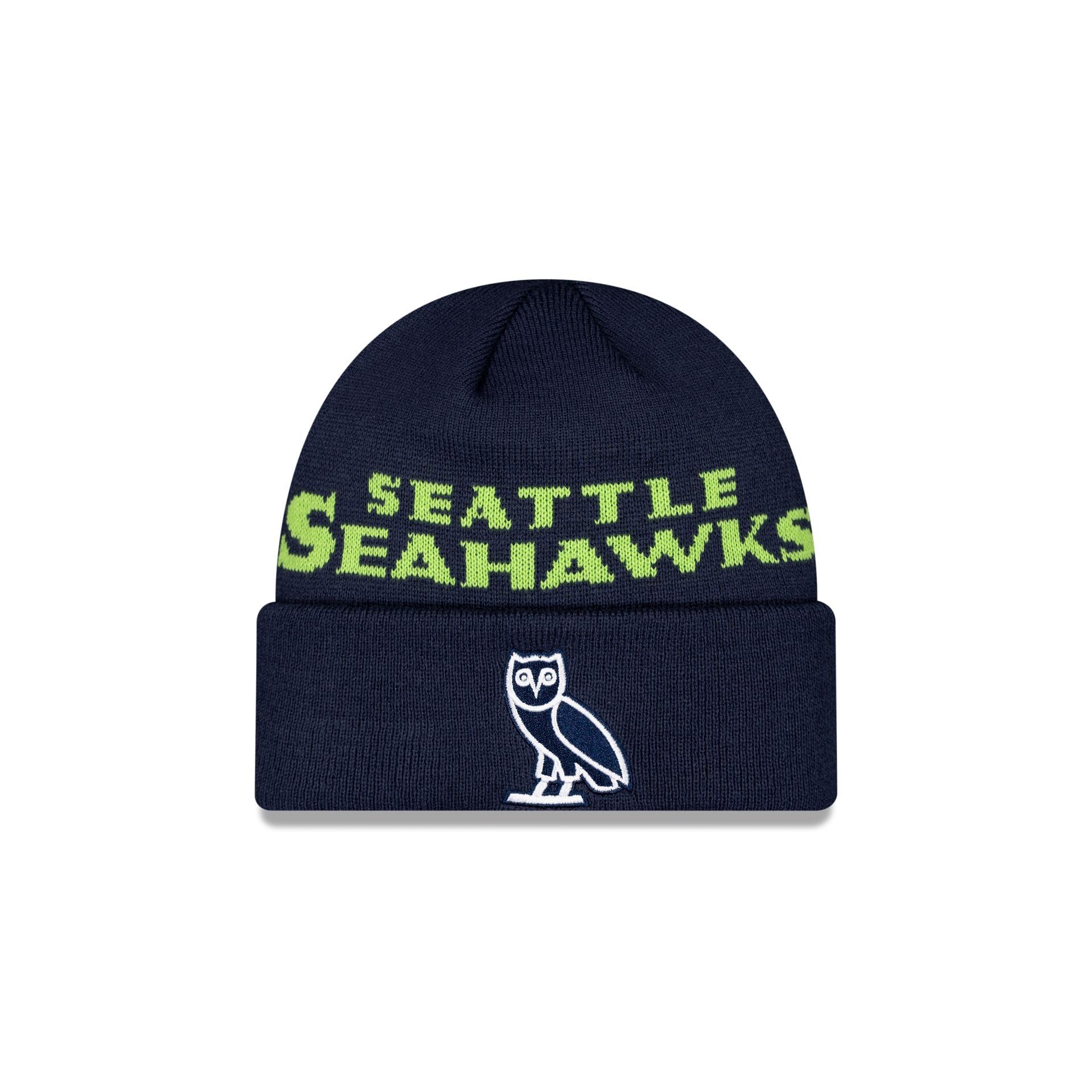 OVO X Seattle Seahawks Cuff Knit Hat sold by New Era