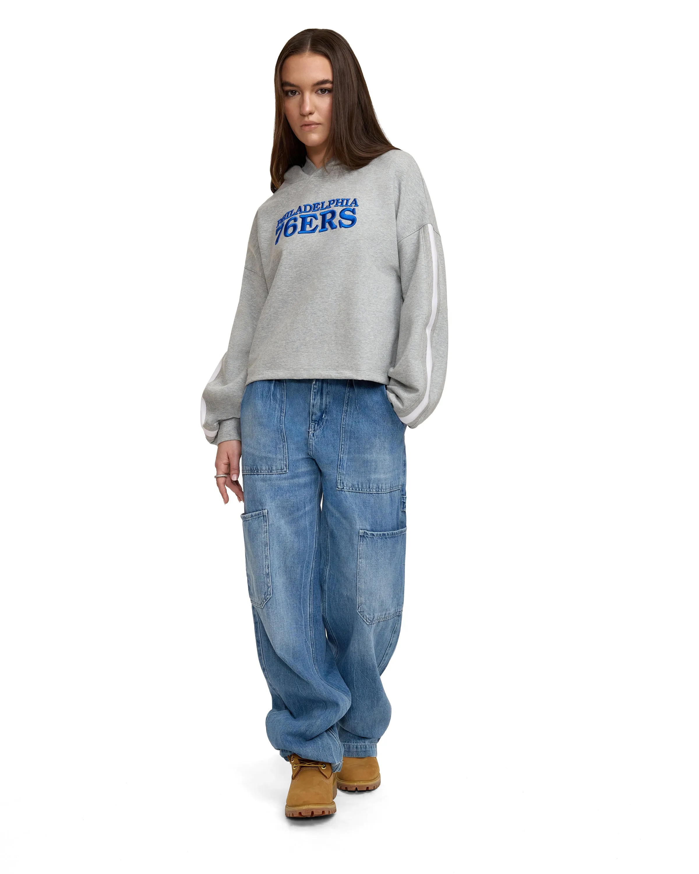 Chicago Bulls Gray Logo Select Women's Hoodie sold by New Era product image thumbnail 5