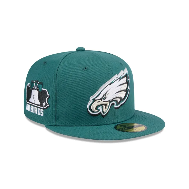 Philadelphia Eagles 2024 Draft Gray 59FIFTY Fitted Hat