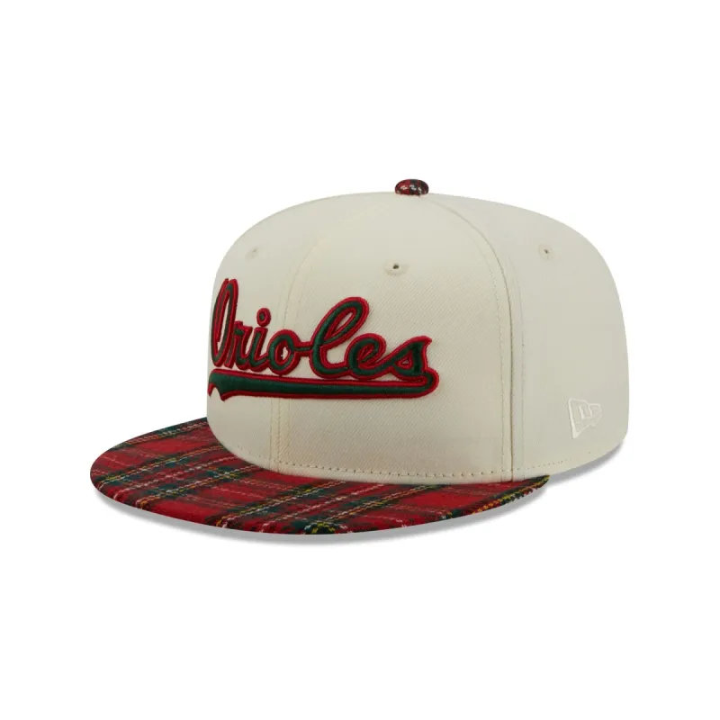 Baltimore Orioles Plaid Visor 9FIFTY Snapback Hat sold by New Era