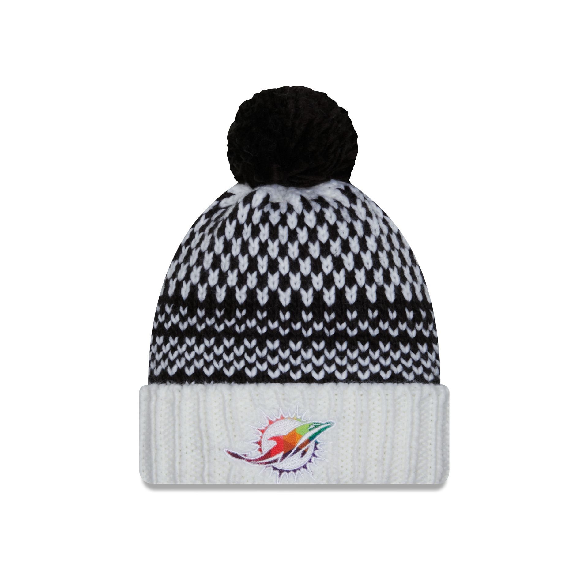 Miami Dolphins 2023 Crucial Catch Women's Pom Knit Hat sold by New Era