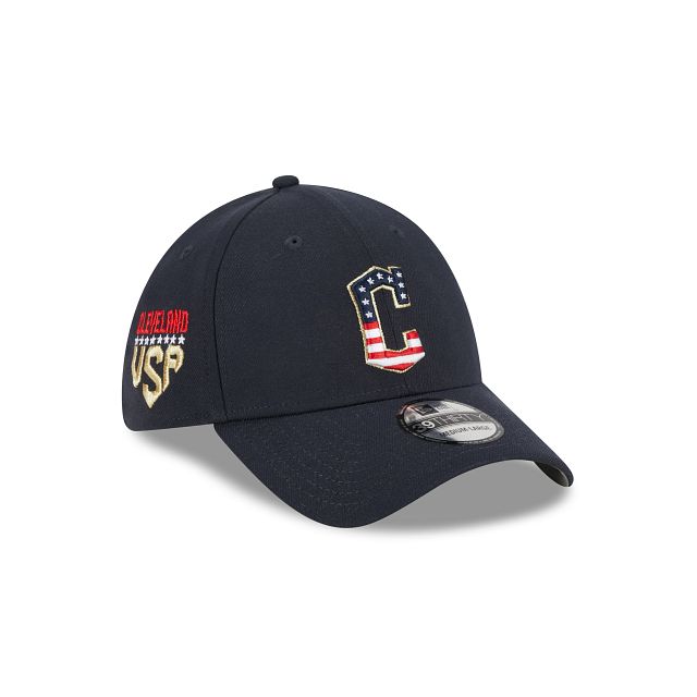 Cleveland Guardians Independence Day 2023 39THIRTY Stretch Fit Hat sold by New Era