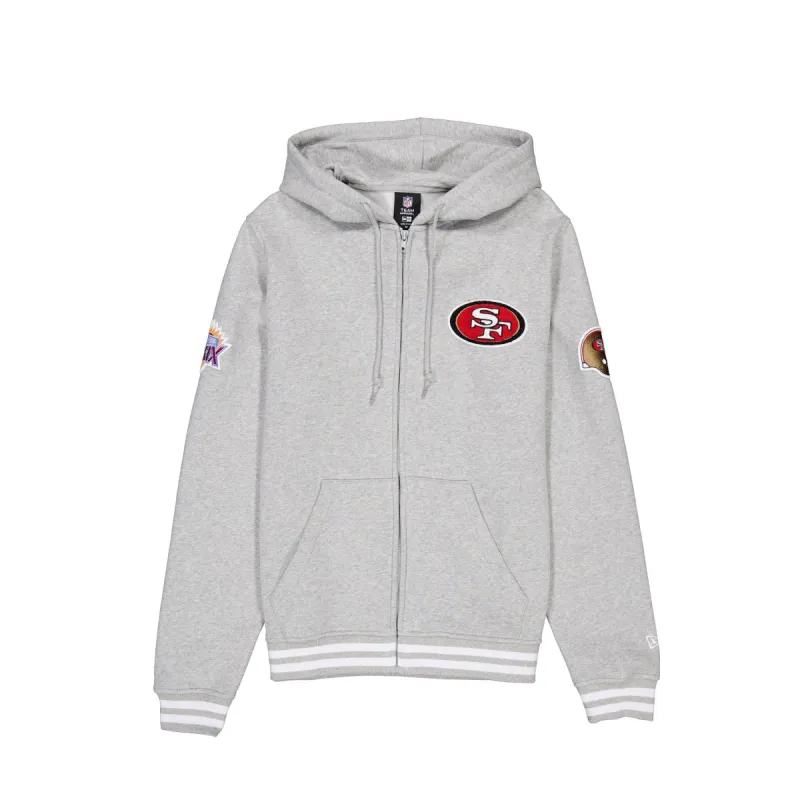 San Francisco 49ers Gray Logo Select Full-Zip Hoodie sold by New Era