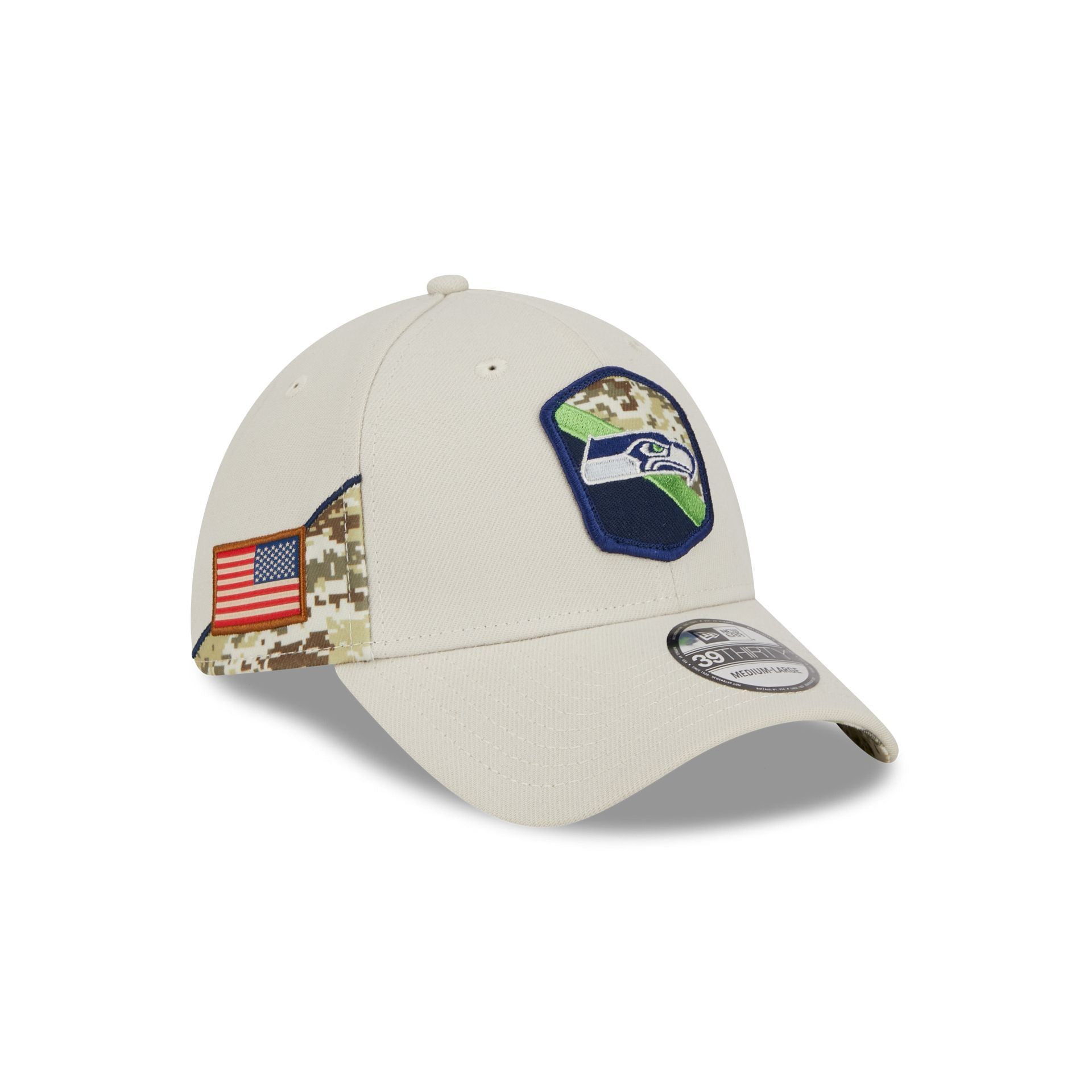 Seattle Seahawks 2023 Salute to Service 39THIRTY Stretch Fit Hat sold by New Era