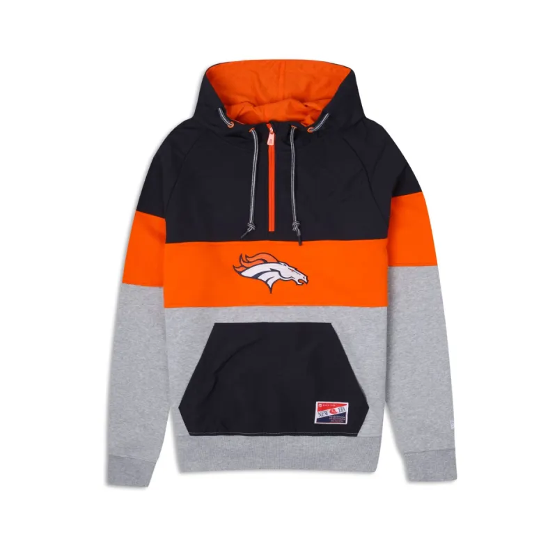 Denver Broncos Throwback Quarter Zip Hoodie sold by New Era