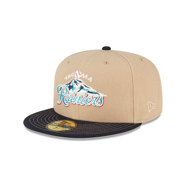 Just Caps Beige Camel Tacoma Rainiers 59FIFTY Fitted Hat sold by New Era
