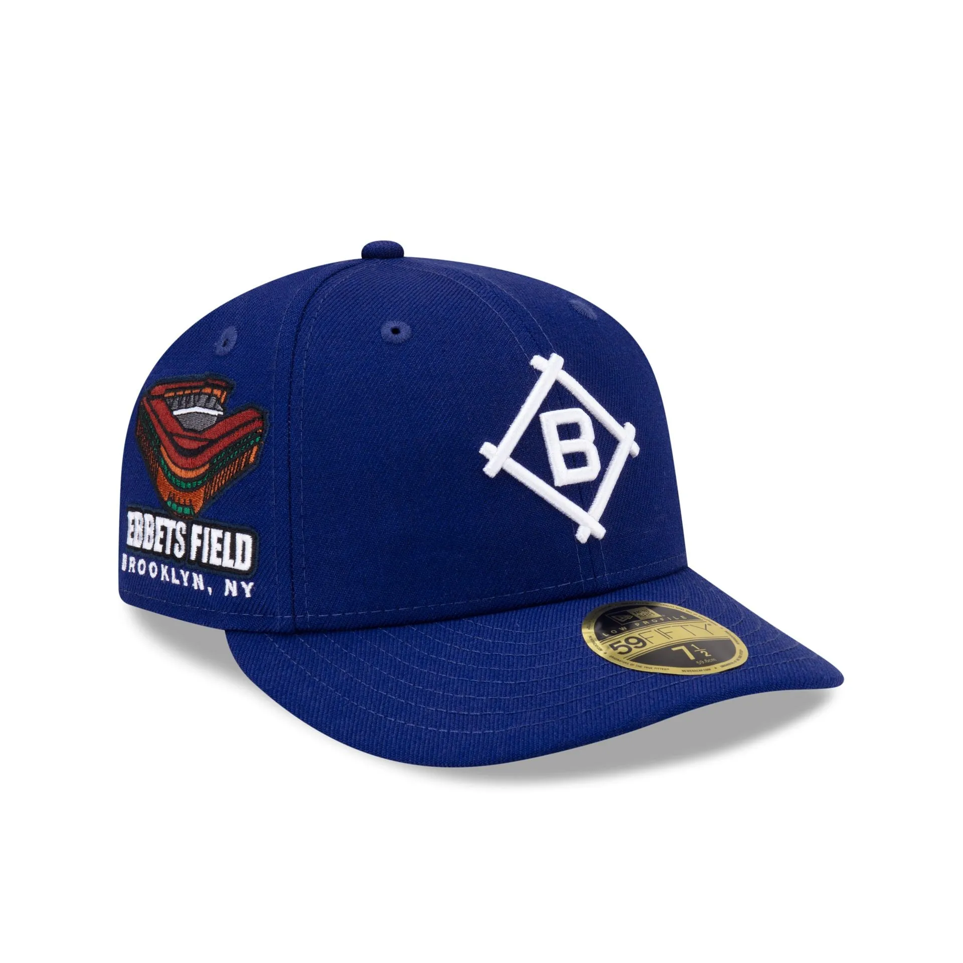 Just Caps Stadium Patch Brooklyn Dodgers Low Profile 59FIFTY Fitted Hat sold by New Era