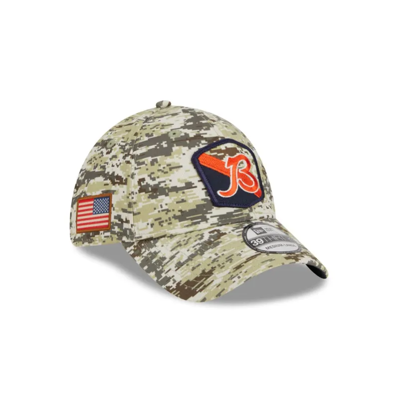 Chicago Bears 2023 Salute to Service Camo Alternate 39THIRTY Stretch Fit Hat sold by New Era