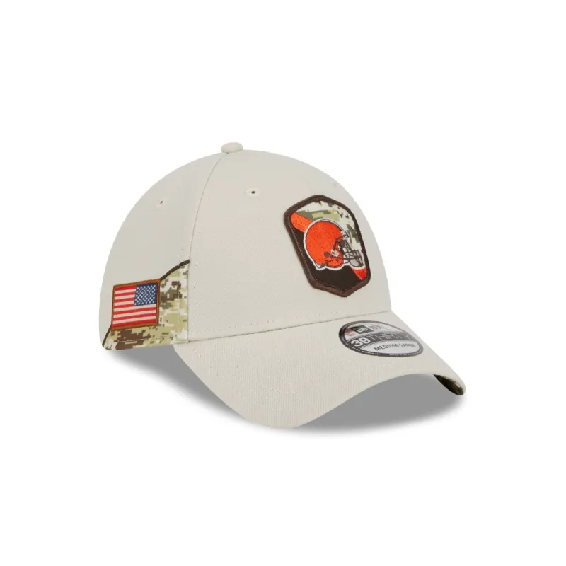 Cleveland Browns 2023 Salute to Service 39THIRTY Stretch Fit Hat sold by New Era