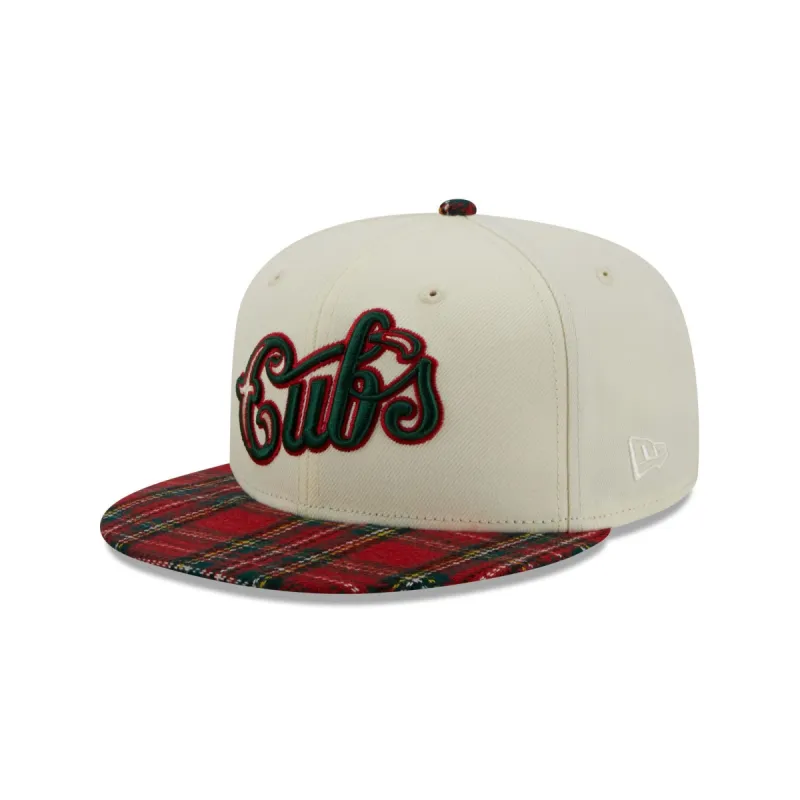 Chicago Cubs Plaid Visor 9FIFTY Snapback Hat sold by New Era