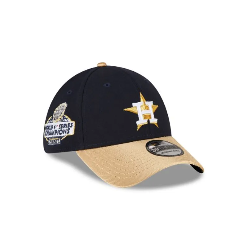 Houston Astros Gold 39THIRTY Stretch Fit Hat sold by New Era
