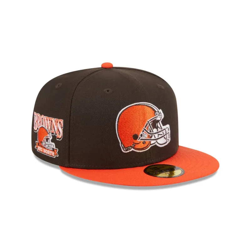 Cleveland Browns Throwback Hidden 59FIFTY Fitted Hat sold by New Era