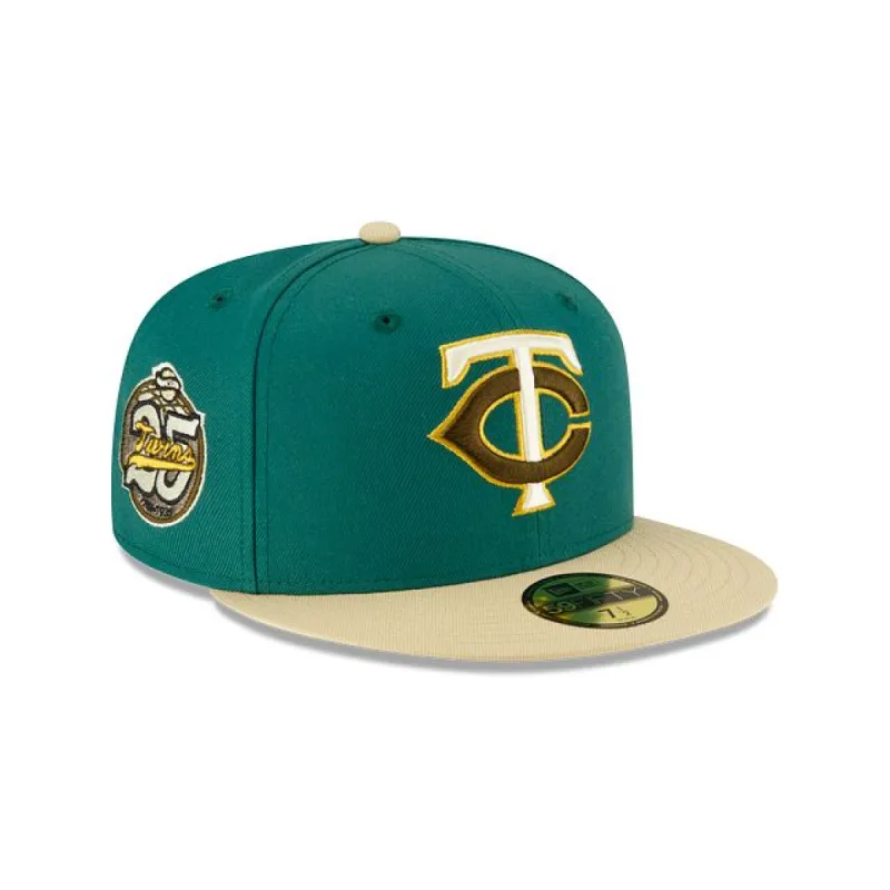 Just Caps Ivory Visor Minnesota Twins 59FIFTY Fitted Hat sold by New Era