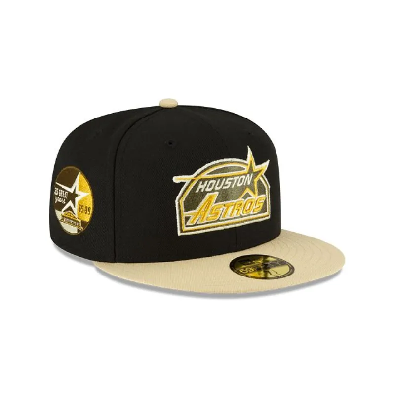 Just Caps Ivory Visor Houston Astros 59FIFTY Fitted Hat sold by New Era