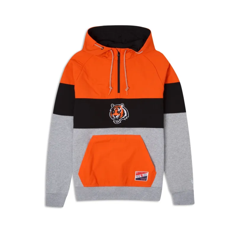 Cincinnati Bengals Throwback Quarter Zip Hoodie sold by New Era