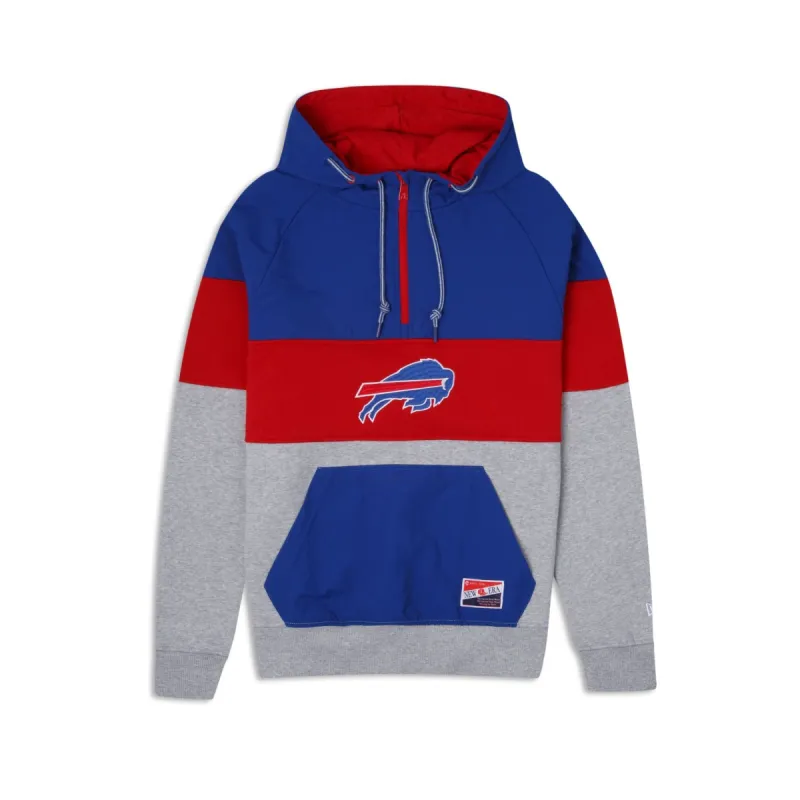 Buffalo Bills Throwback Quarter Zip Hoodie sold by New Era
