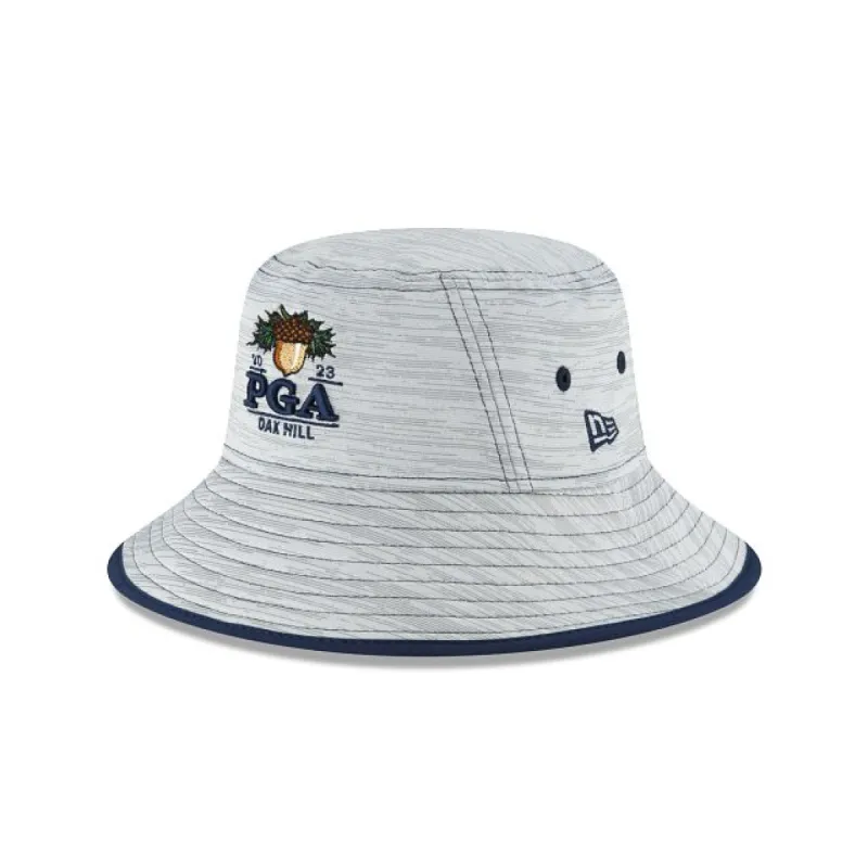2023 PGA Championship Oak Hill Gray Stretch Bucket Hat sold by New Era