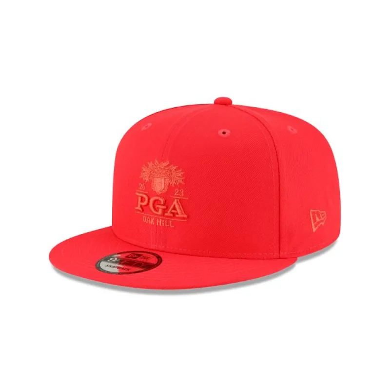 2023 PGA Championship Oak Hill Red 9FIFTY Snapback Hat sold by New Era