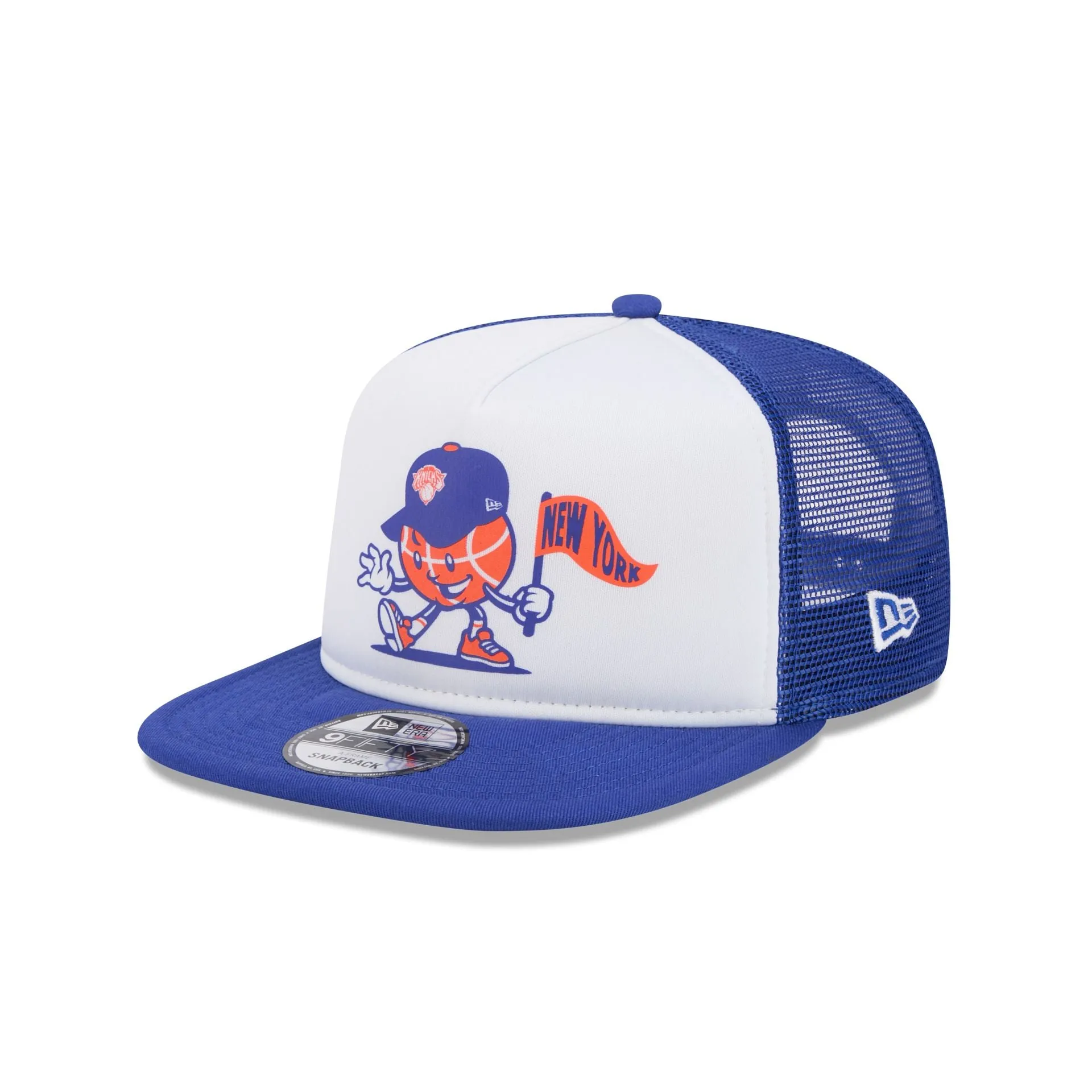 New York Knicks Court Sport 9FIFTY A-Frame Trucker Hat sold by New Era