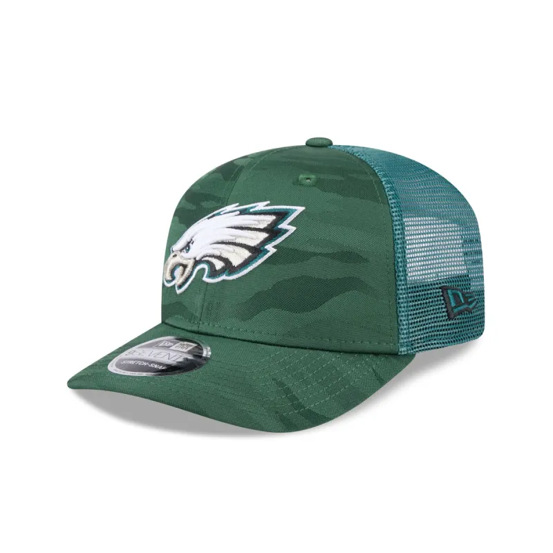 Philadelphia Eagles Camo 9SEVENTY Trucker Stretch-Snap Hat sold by New Era