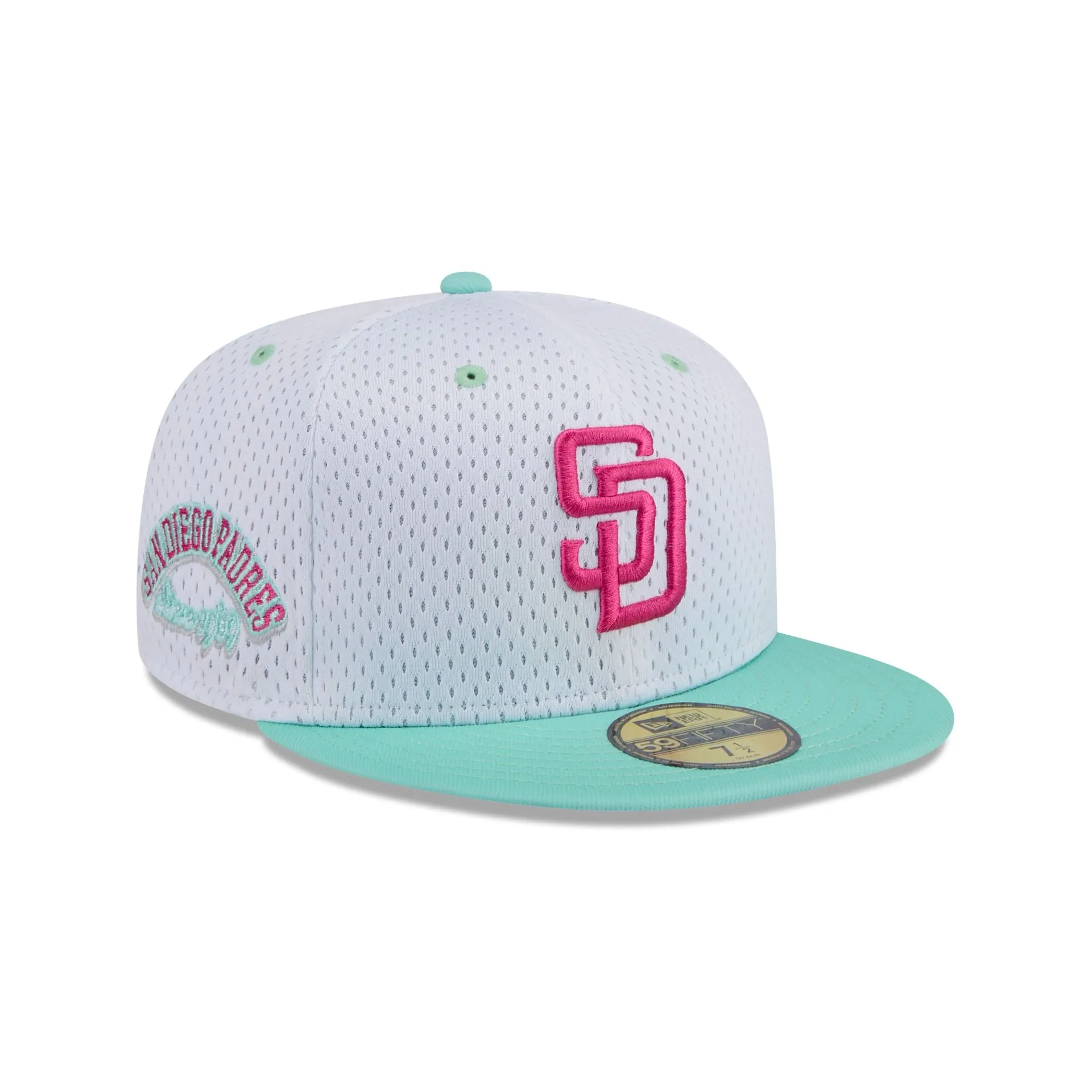 San Diego Padres Throwback Mesh 59FIFTY Fitted Hat sold by New Era