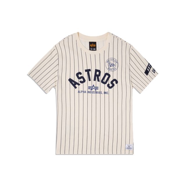 Alpha Industries X Houston Astros Striped T-Shirt sold by New Era