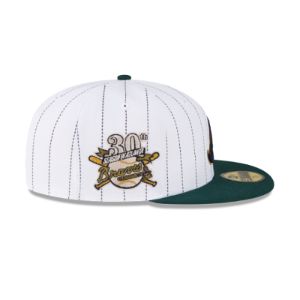Just Caps White Pinstripe Atlanta Braves 59FIFTY Fitted sold by New Era