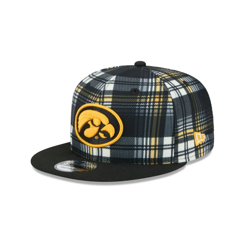 Iowa Hawkeyes Plaid 9FIFTY Snapback Hat sold by New Era