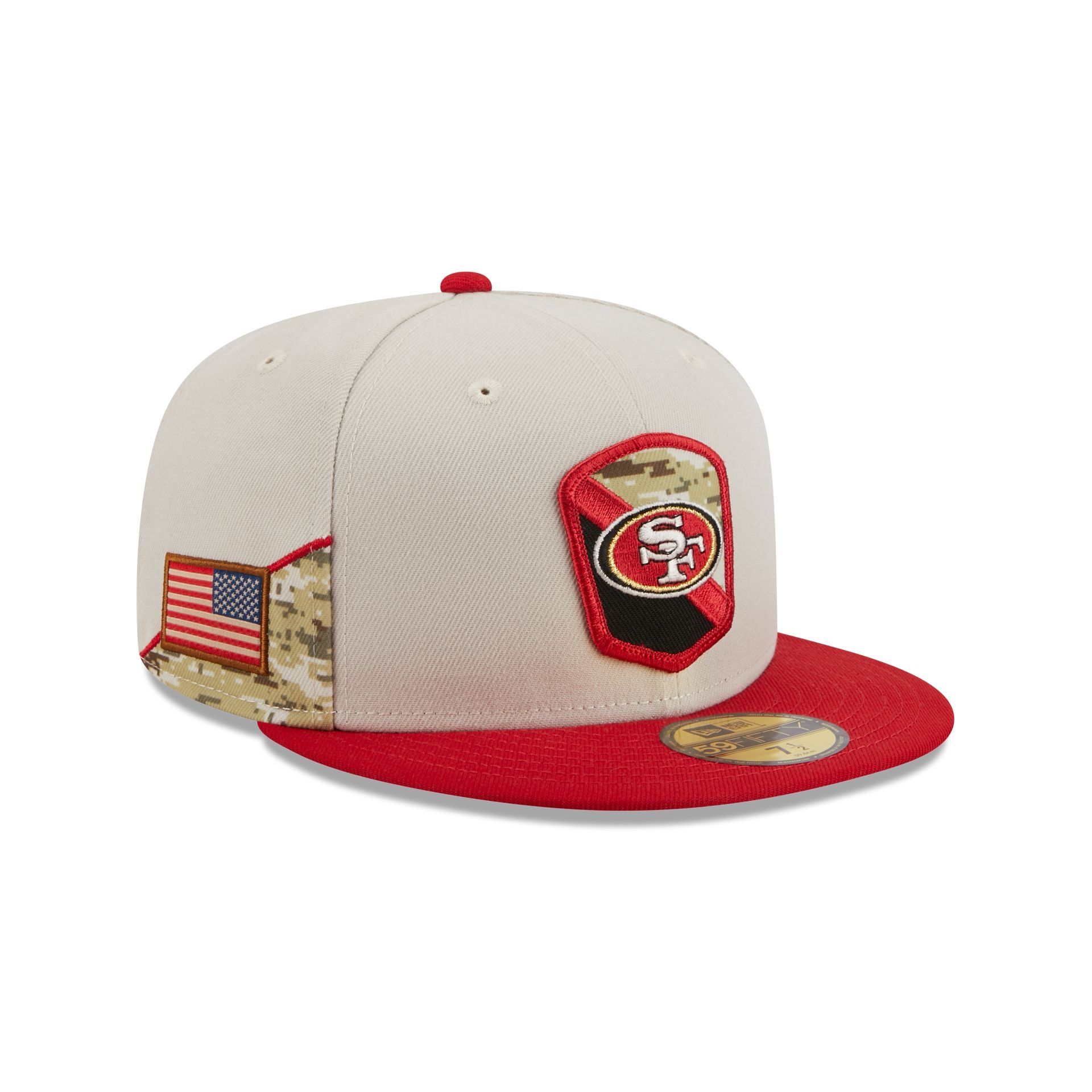 San Francisco 49ers 2023 Salute to Service 59FIFTY Fitted Hat sold by New Era