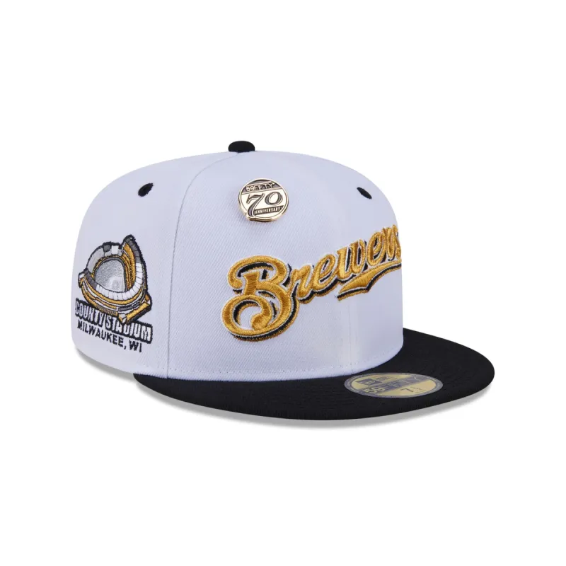 Milwaukee Brewers 70th Anniversary 59FIFTY Fitted Hat sold by New Era