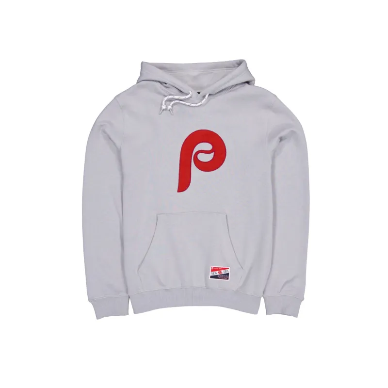 Philadelphia Phillies Throwback Gray Hoodie sold by New Era