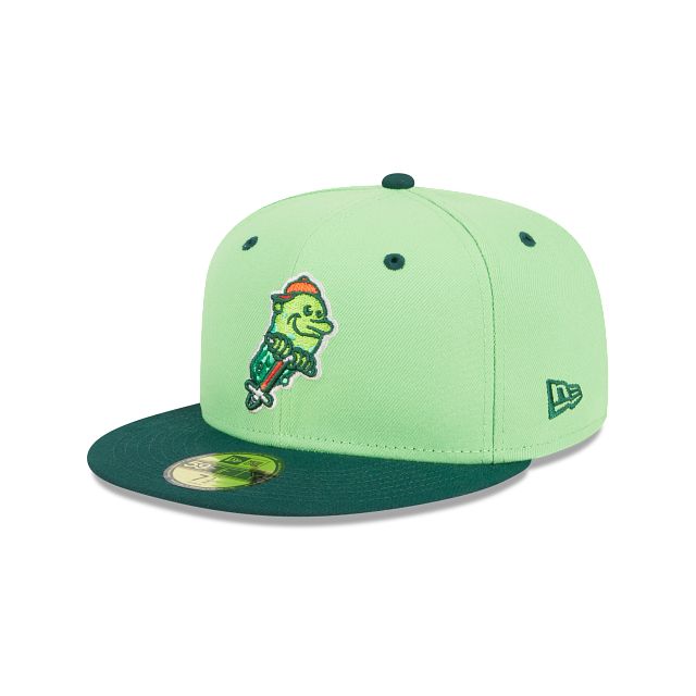 Hartford Yard Goats Theme Night Green 59FIFTY Fitted Hat sold by New Era