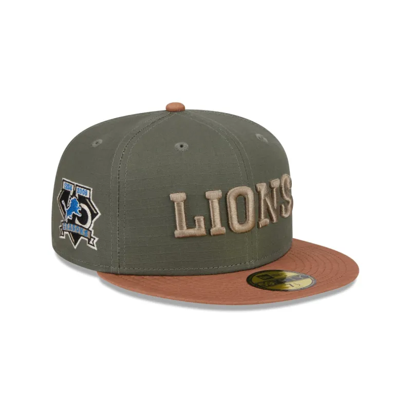 Detroit Lions Ripstop 59FIFTY Fitted Hat made by New Era