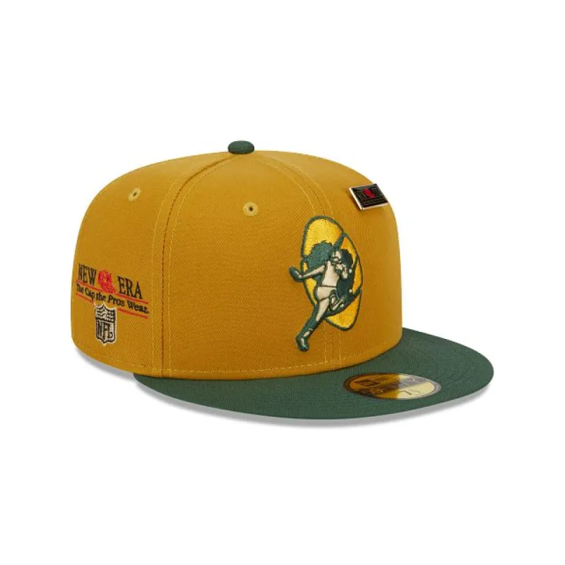 Green Bay Packers Bronze 59FIFTY Fitted Hat made by New Era