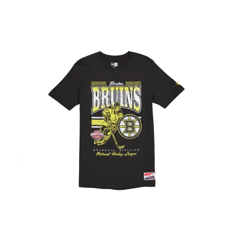 Boston Bruins Throwback Distress T-Shirt sold by New Era