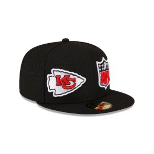 Kansas City Chiefs 2023 Sideline Black 59FIFTY Fitted Hat sold by New Era