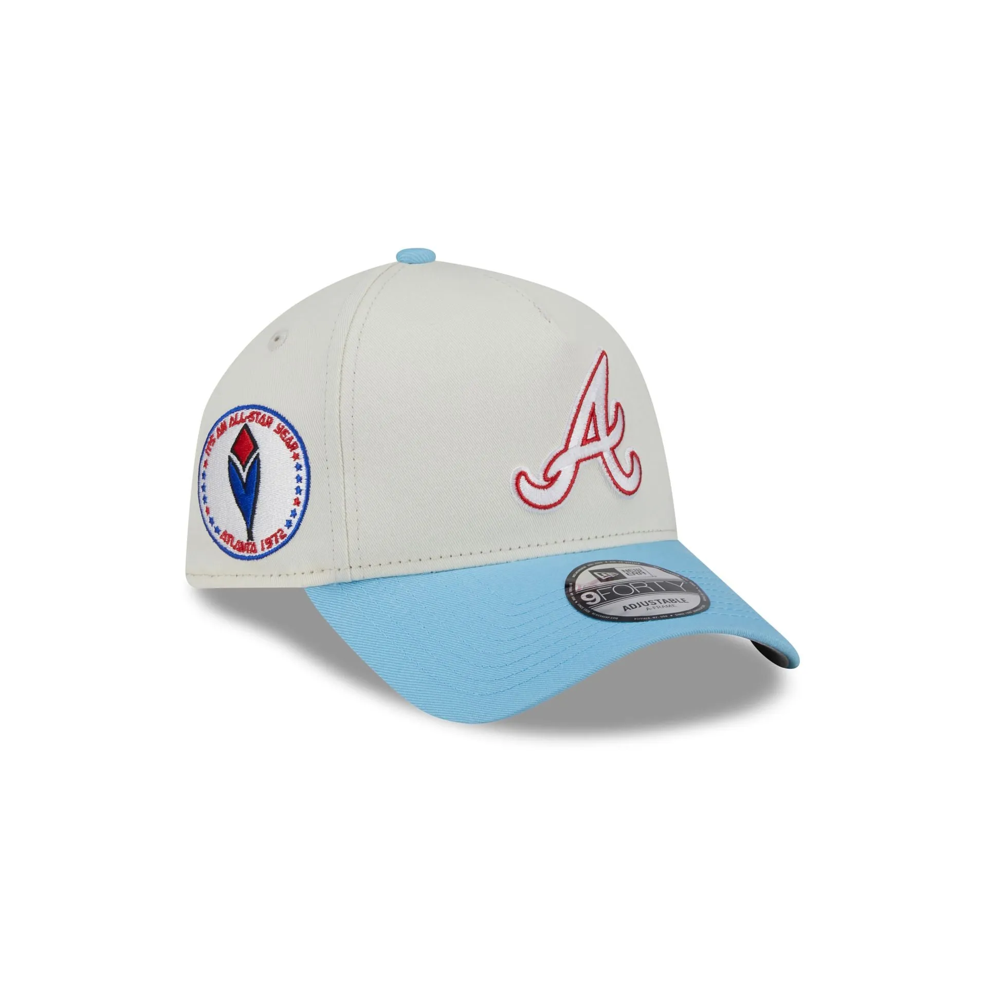 Atlanta Braves Chrome White 9FORTY A-Frame Snapback Hat sold by New Era