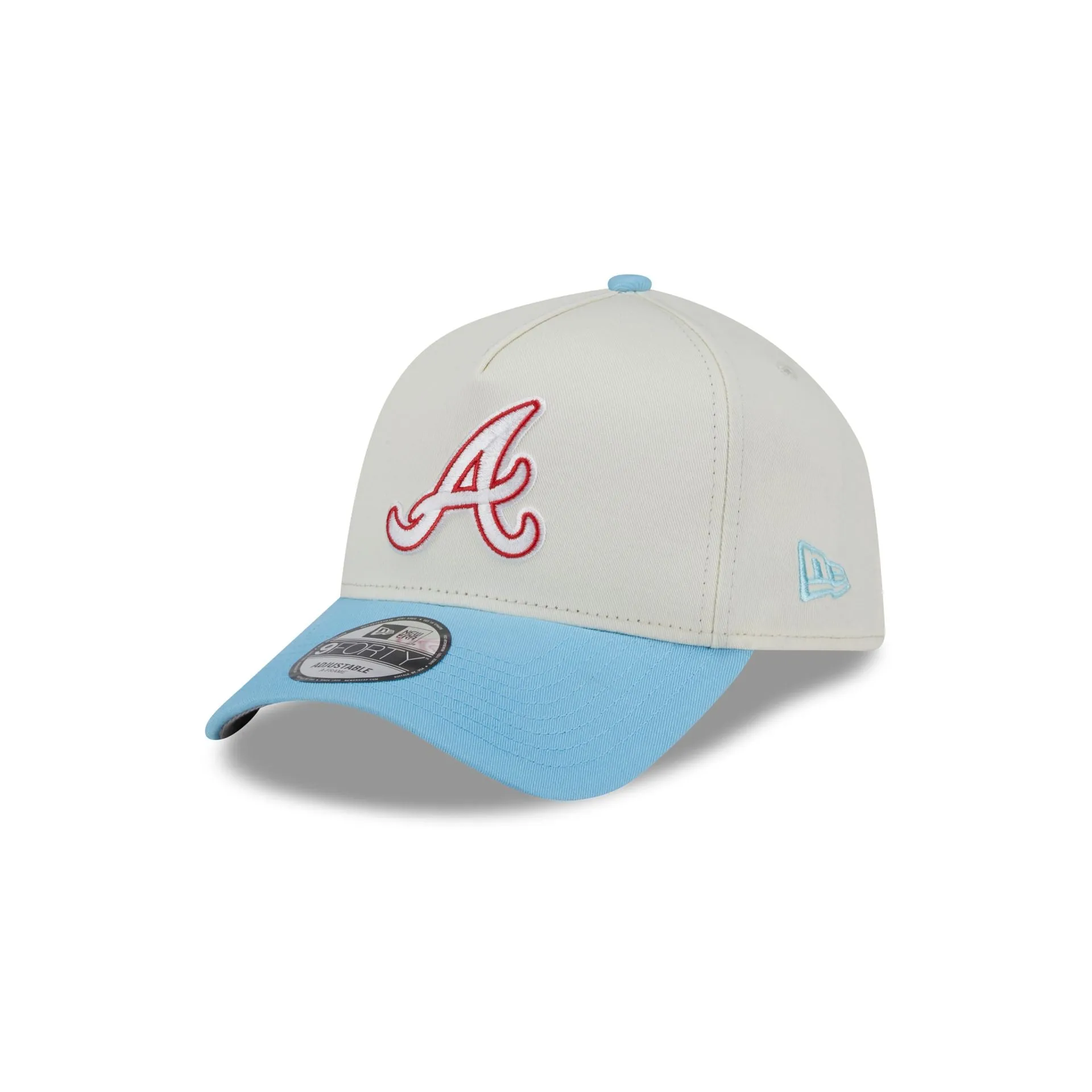 Atlanta Braves Chrome White 9FORTY A-Frame Snapback Hat sold by New Era product image thumbnail 3
