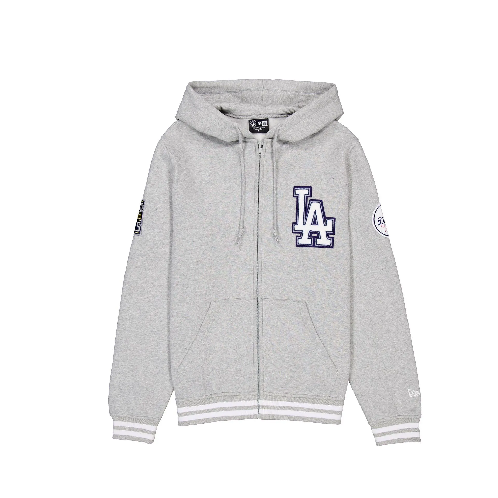 Los Angeles Dodgers Gray Logo Select Full-Zip Hoodie sold by New Era
