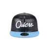 NFL Oilers Faux Leather Crown 59FIFTY Fitted Hat sold by New Era