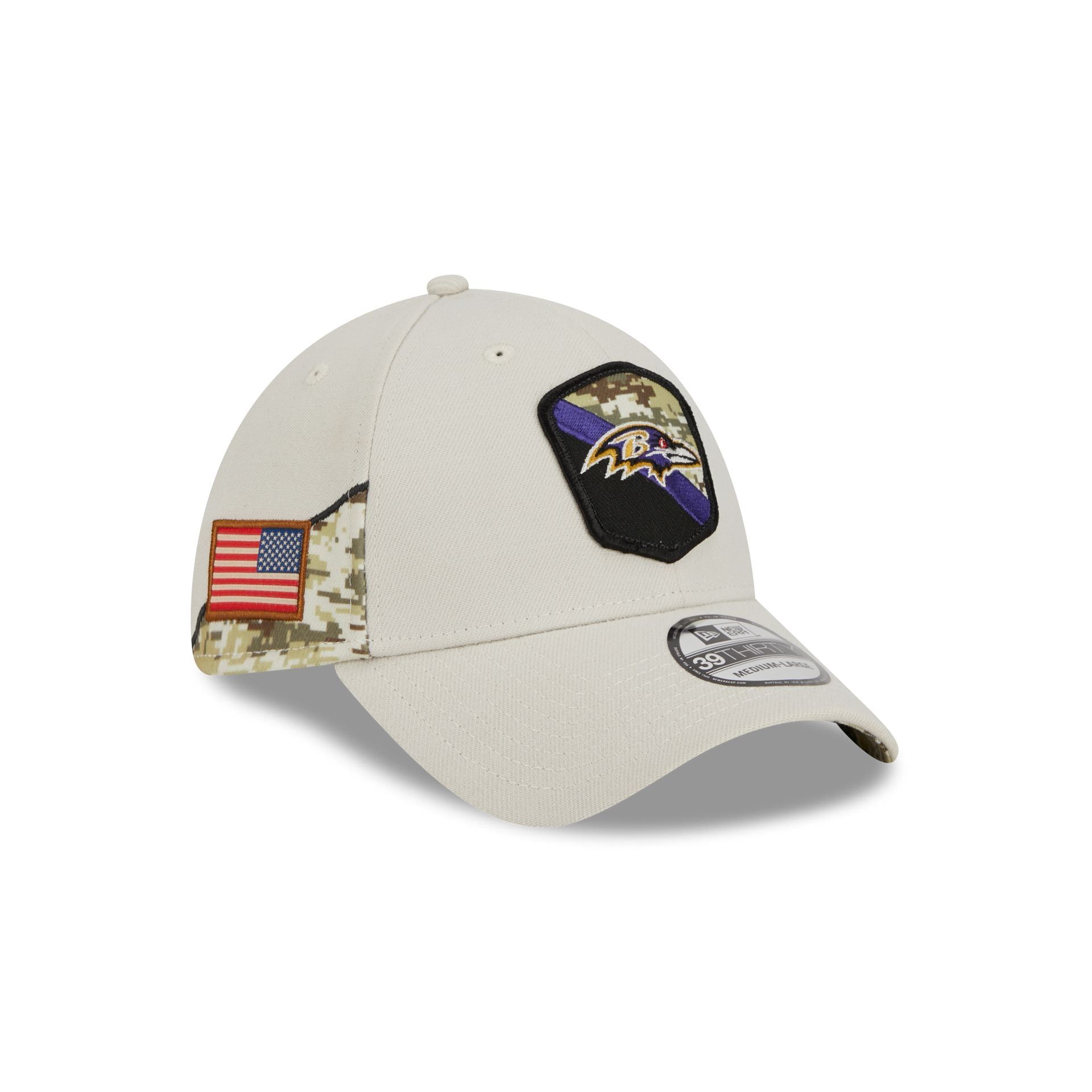 Baltimore Ravens 2023 Salute to Service 39THIRTY Stretch Fit Hat sold by New Era