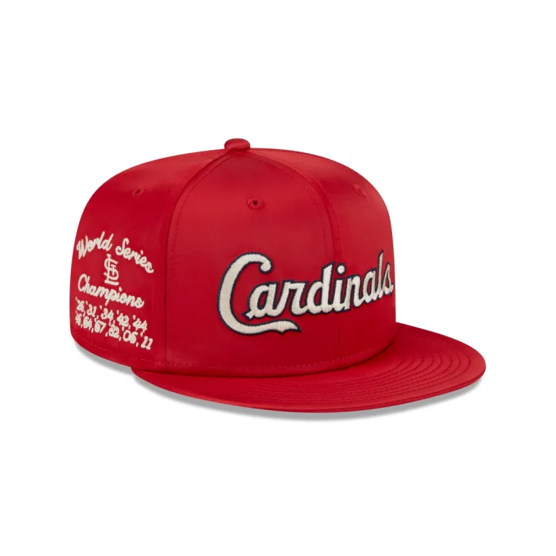 St. Louis Cardinals Satin Script 9FIFTY Snapback Hat sold by New Era